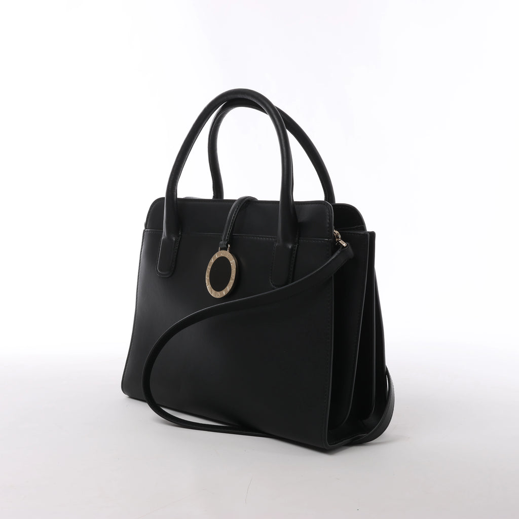 Bolso de mano BVLGARI ALBA de piel de dos vías en beige