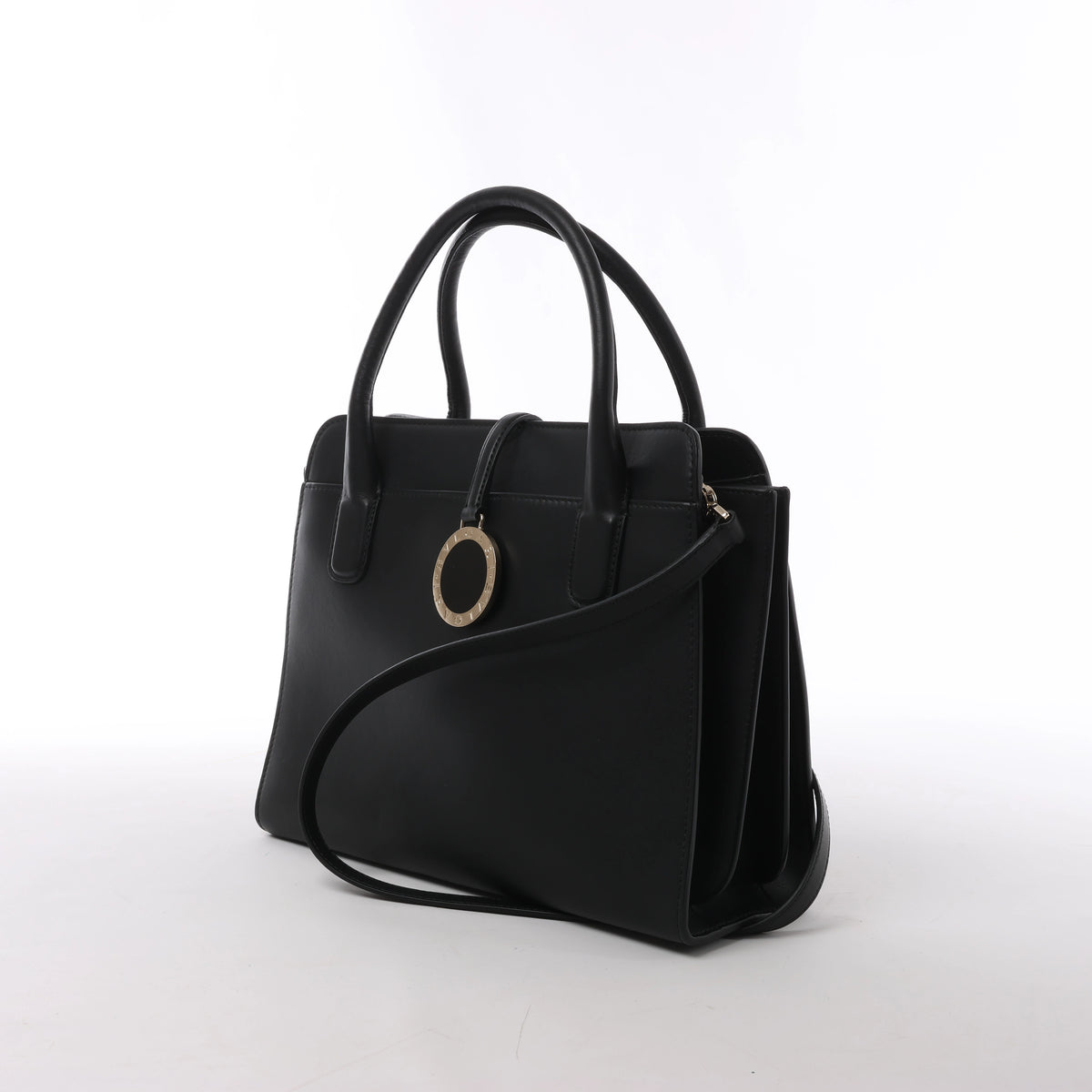 Bolso de mano BVLGARI ALBA de piel de dos vías en beige