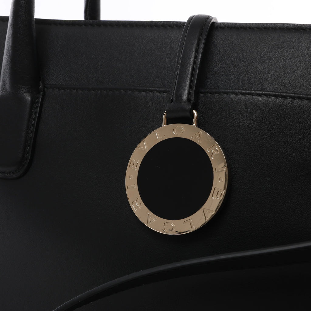Bolso de mano BVLGARI ALBA de piel de dos vías en beige