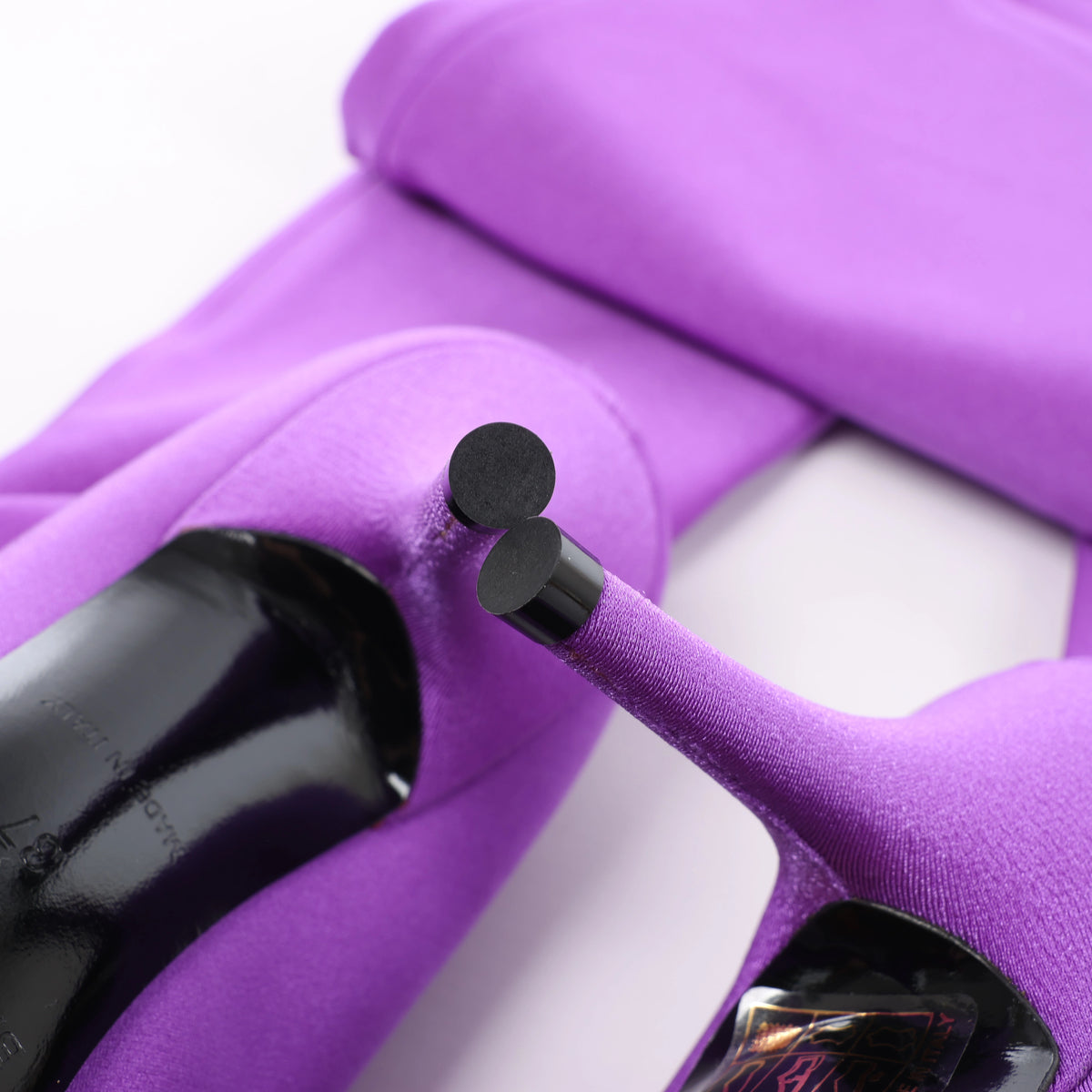 Balenciaga Knife Spandex Pointed Toe Thigh High Boots in Purple, Size EU 37