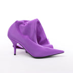 Balenciaga Knife Spandex Pointed Toe Thigh High Boots in Purple, Size EU 37