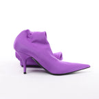 Balenciaga Knife Spandex Pointed Toe Thigh High Boots in Purple, Size EU 37