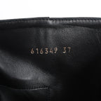 Balenciaga BB Logo Leather Ankle Boots in Black 616349, Size 37 EU