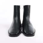 Balenciaga BB Logo Leather Ankle Boots in Black 616349, Size 37 EU