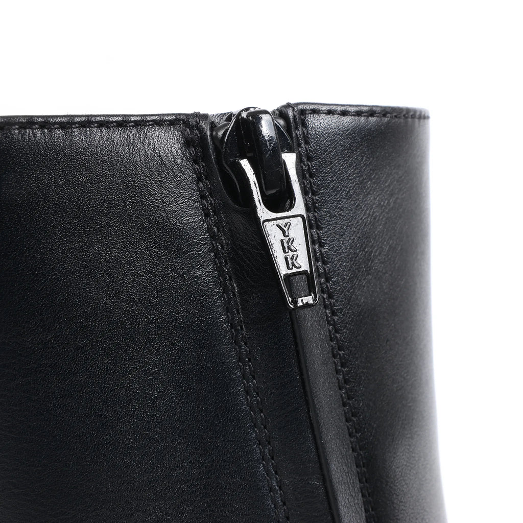 Balenciaga BB Logo Leather Ankle Boots in Black 616349, Size 37 EU