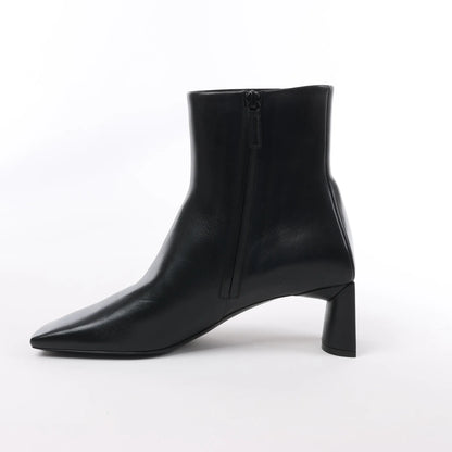 Balenciaga Logo Leather Ankle Boots in Black 623924, Size 39 EU