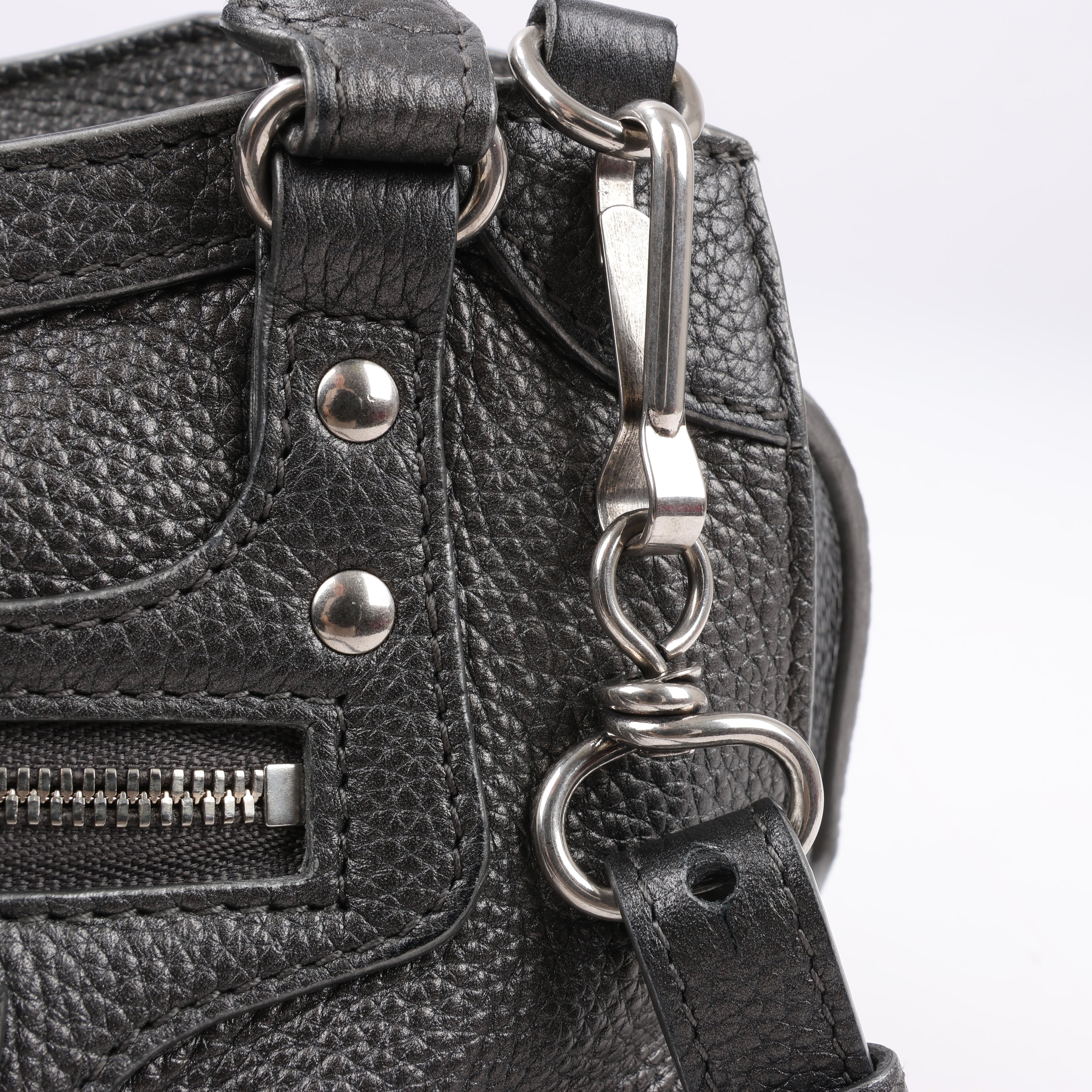 Balenciaga Mini Neo Classic City Leather 2Way Handbag in Grey 679231