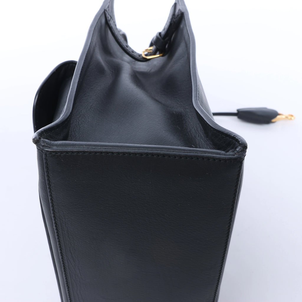 Balenciaga Padlock All Afternoon Leather Handbag in Black 305593