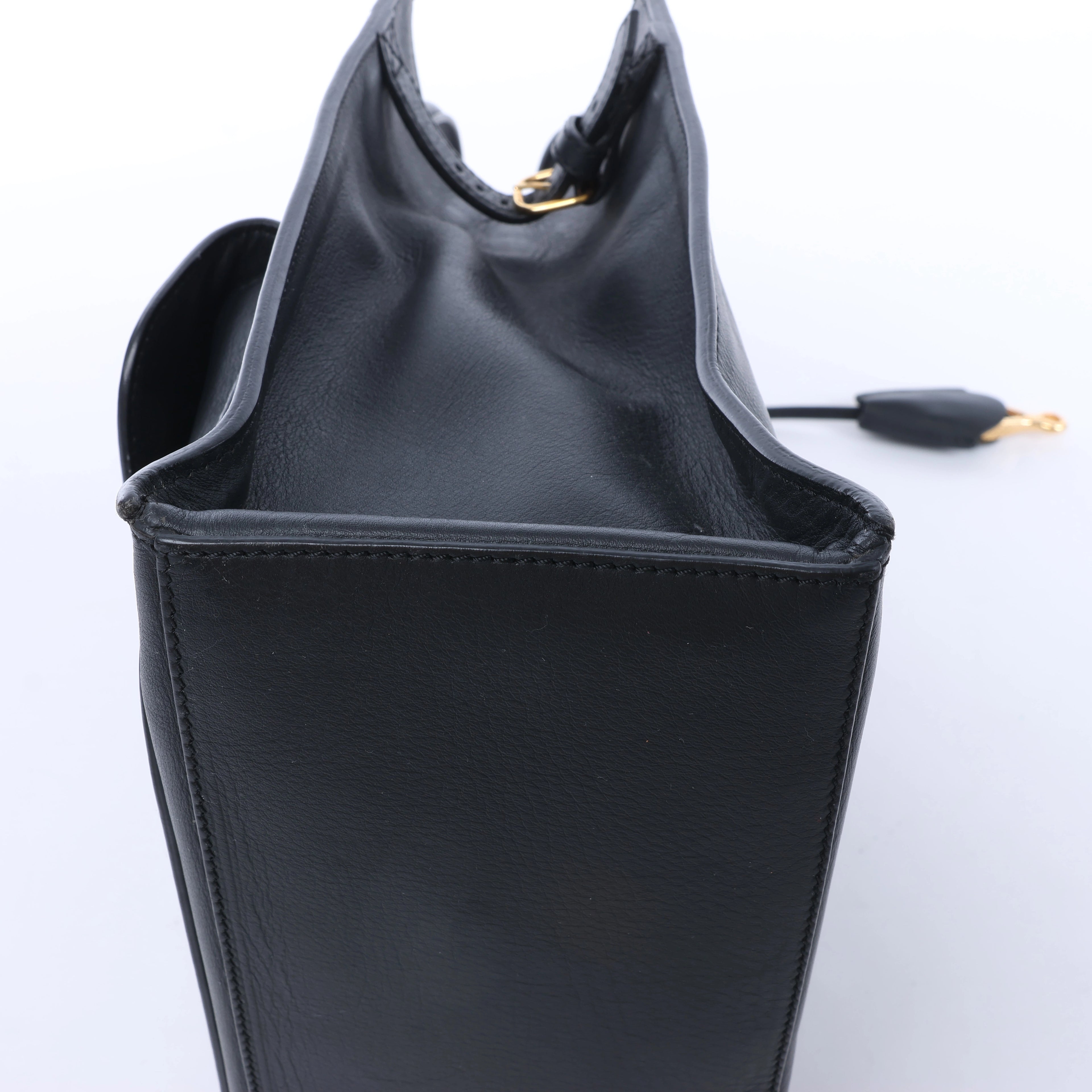 Balenciaga Padlock All Afternoon Leather Handbag in Black 305593