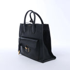 Balenciaga Padlock All Afternoon Leather Handbag in Black 305593