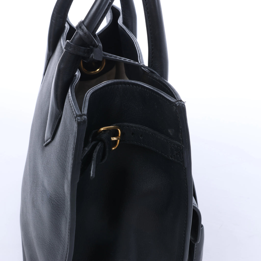 Balenciaga Padlock All Afternoon Leather Handbag in Black 305593