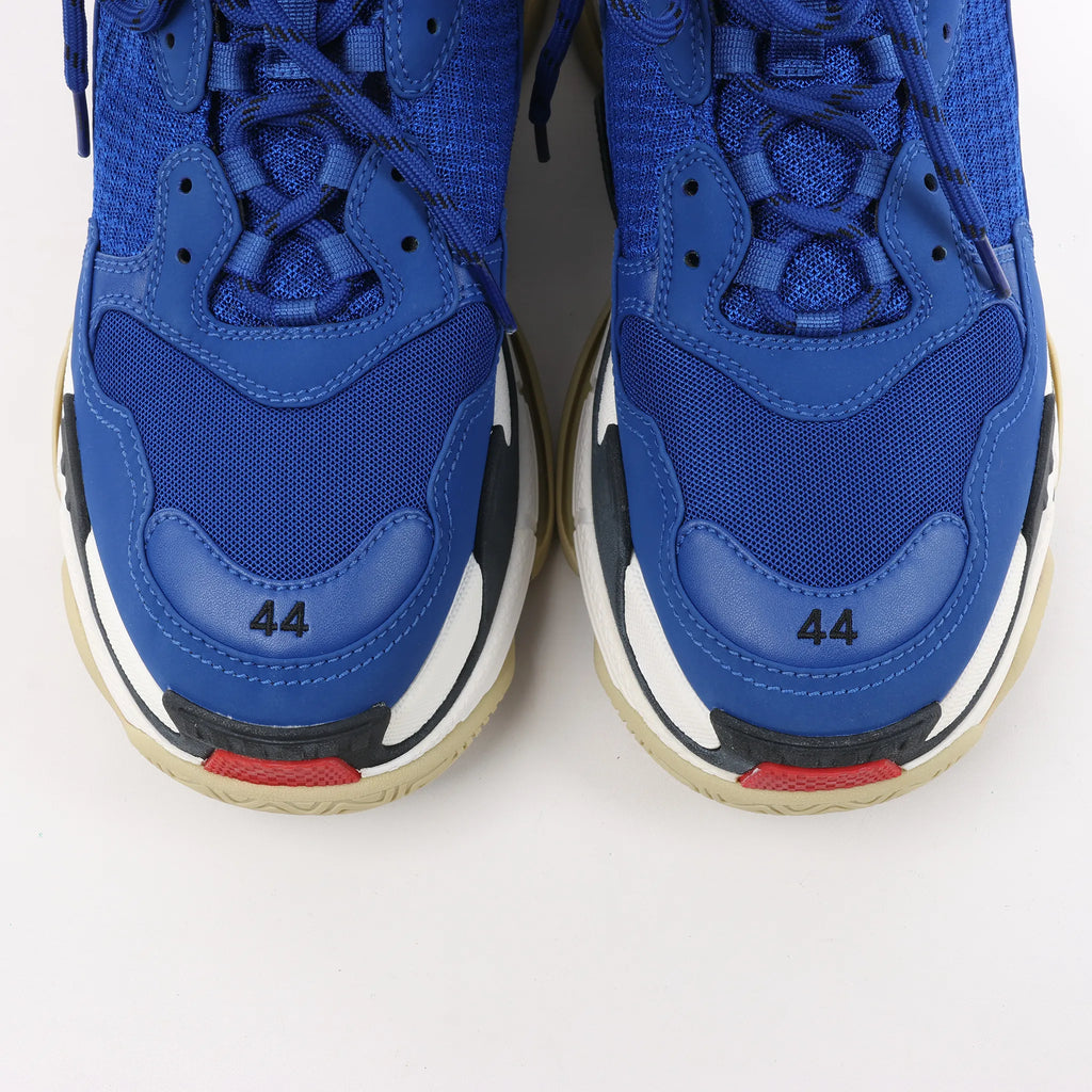 Balenciaga Triple S Leather Sneakers in Blue 536737, Size 44 EU
