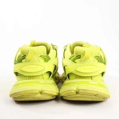 Balenciaga Track Cloth x Leather Sneakers in Neon Yellow 542023, Size 43 EU