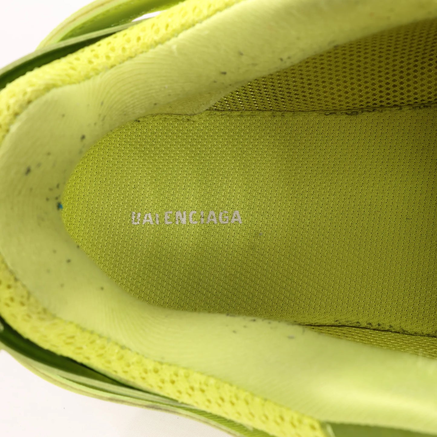 Balenciaga Track Cloth x Leather Sneakers in Neon Yellow 542023, Size 43 EU