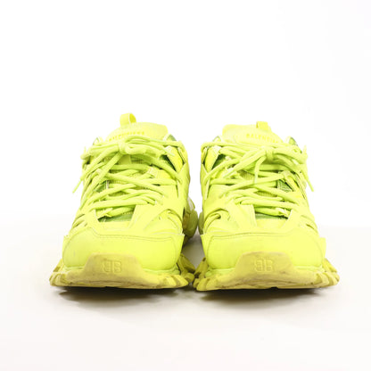 Balenciaga Track Cloth x Leather Sneakers in Neon Yellow 542023, Size 43 EU