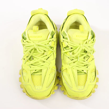 Balenciaga Track Cloth x Leather Sneakers in Neon Yellow 542023, Size 43 EU
