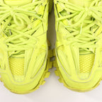 Balenciaga Track Cloth x Leather Sneakers in Neon Yellow 542023, Size 43 EU