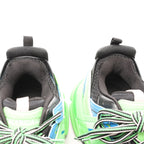 Balenciaga Track Panel Style Mesh and Nylon Sneakers in Green x Black, Size 36 EU