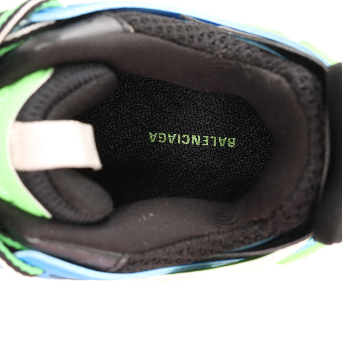 Balenciaga Track Panel Style Mesh and Nylon Sneakers in Green x Black, Size 36 EU