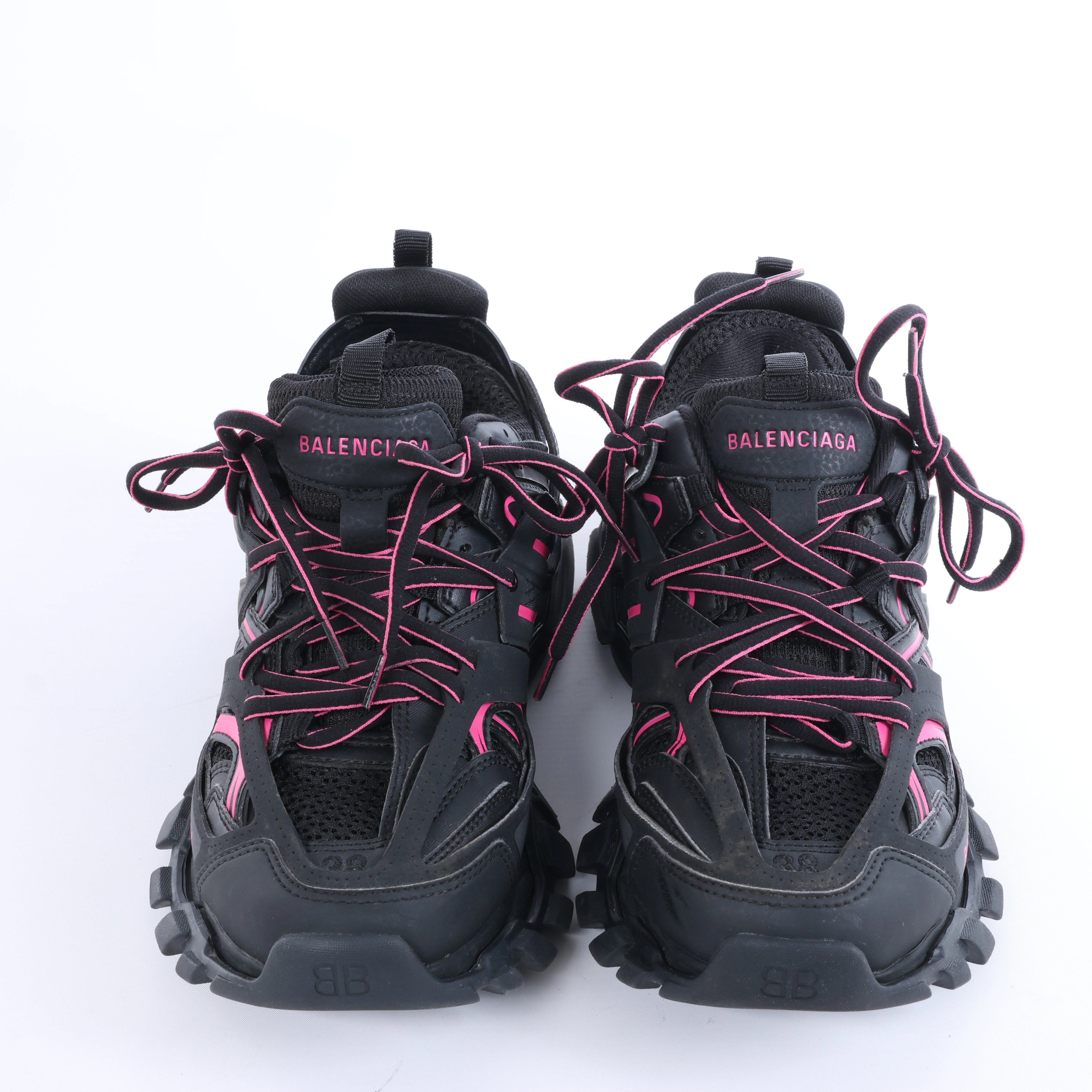 Zapatillas Balenciaga Track Panel Style de Malla y Nylon en Verde x Negro, Talla 36 EU