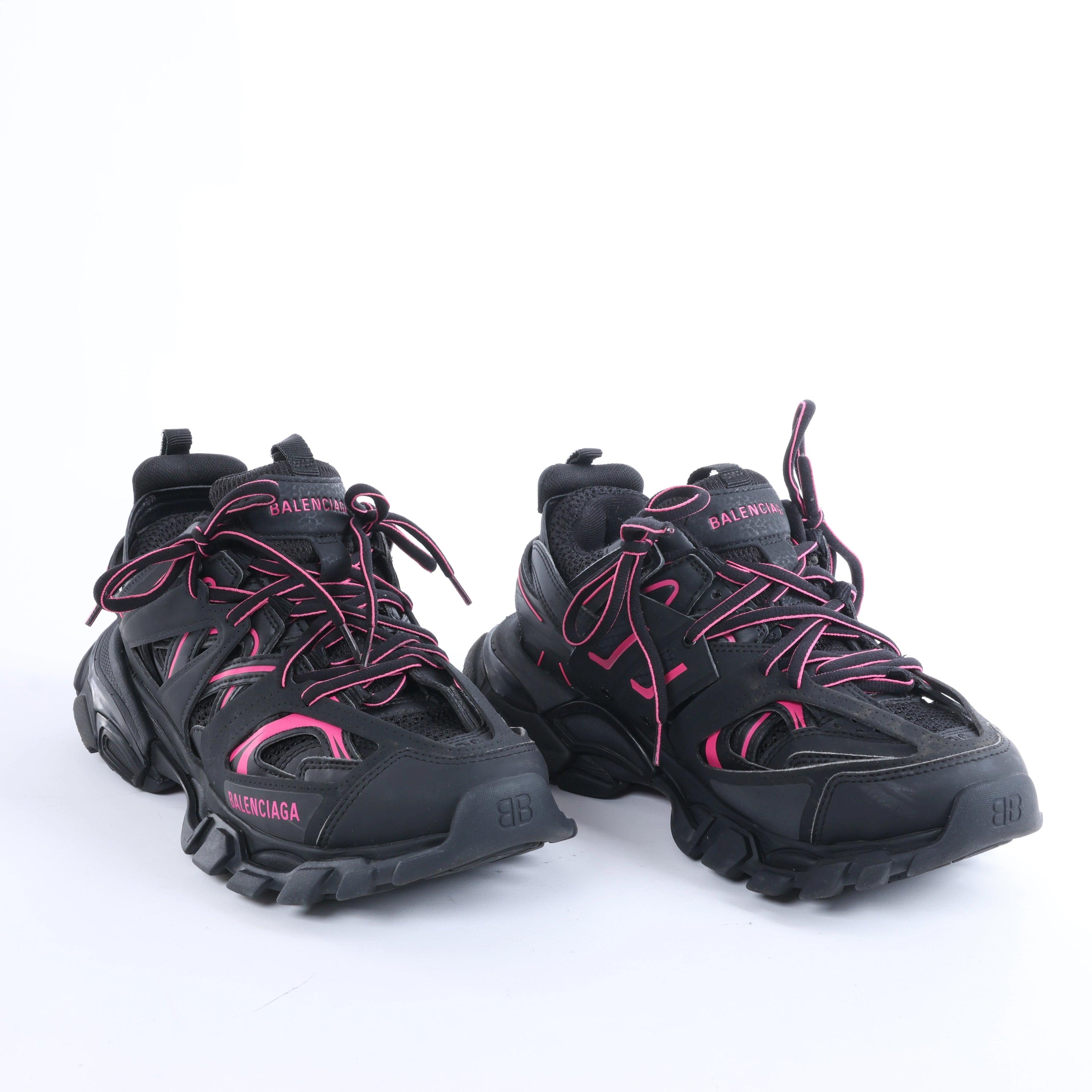 Zapatillas Balenciaga Track Panel Style de Malla y Nylon en Verde x Negro, Talla 36 EU