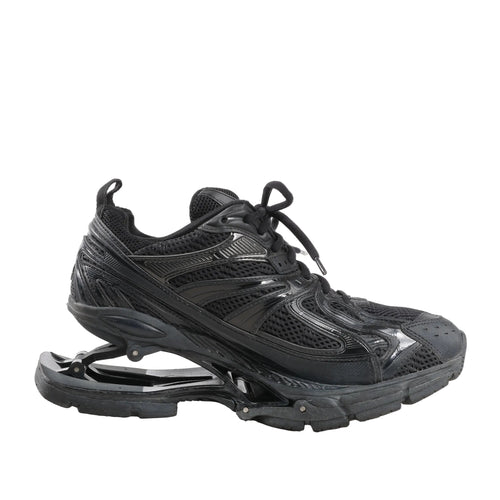 Balenciaga X-Pander sneakers in black, size 40 EU, featuring a mesh and faux leather upper with a spring-loaded extended heel and lace-up front.