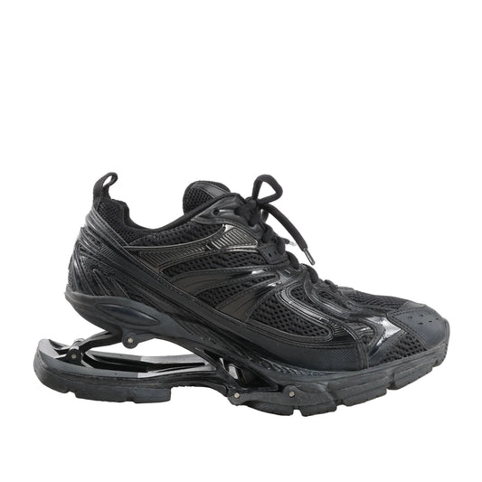 Balenciaga X-Pander sneakers in black, size 40 EU, featuring a mesh and faux leather upper with a spring-loaded extended heel and lace-up front.