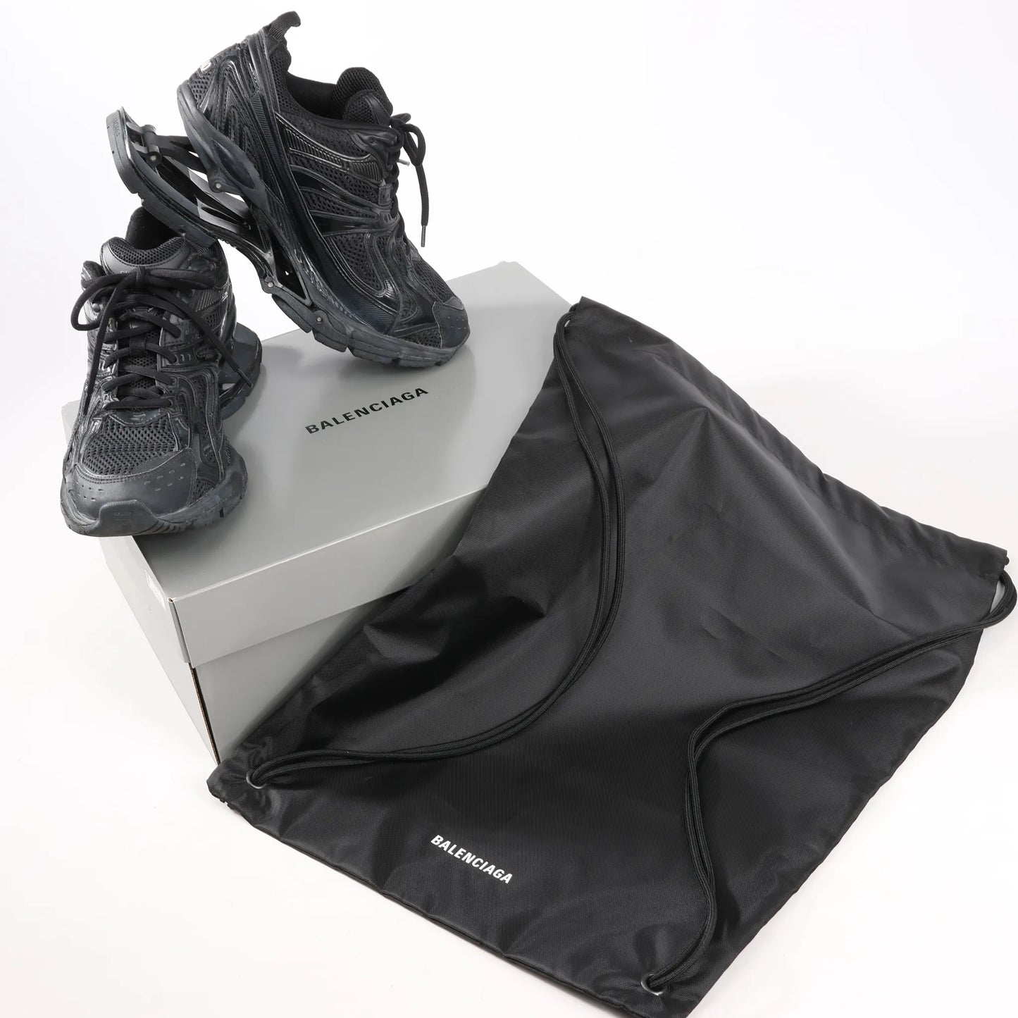 Baskets Balenciaga X-Pander en similicuir noir, référence 653871, pointure 40 EU