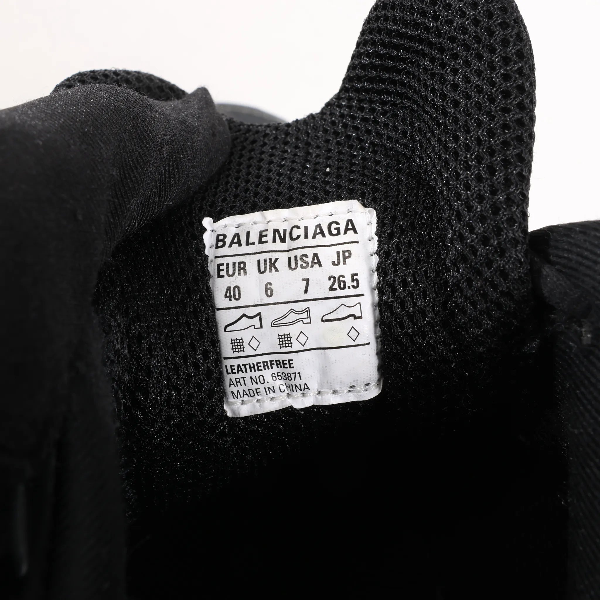 Balenciaga  X-Pander Faux x Leather Sneakers in Black 653871, Size 40 EU