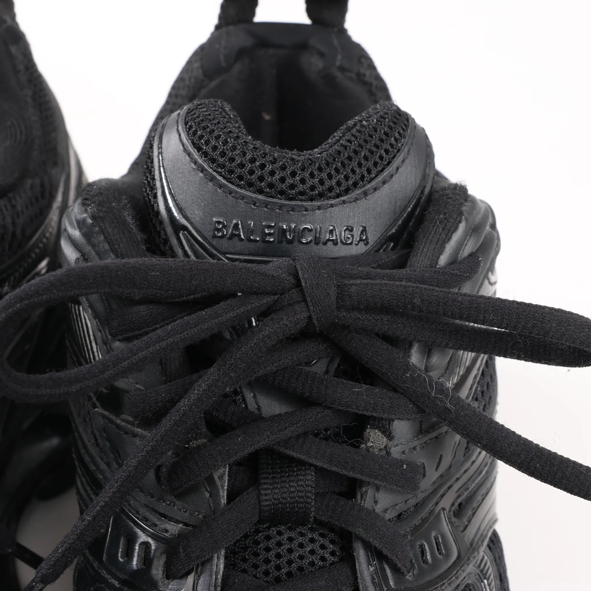 Balenciaga  X-Pander Faux x Leather Sneakers in Black 653871, Size 40 EU