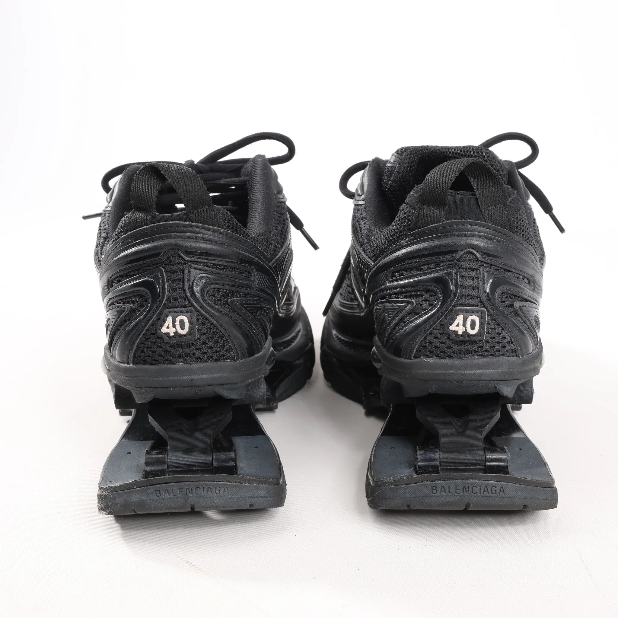 Balenciaga  X-Pander Faux x Leather Sneakers in Black 653871, Size 40 EU