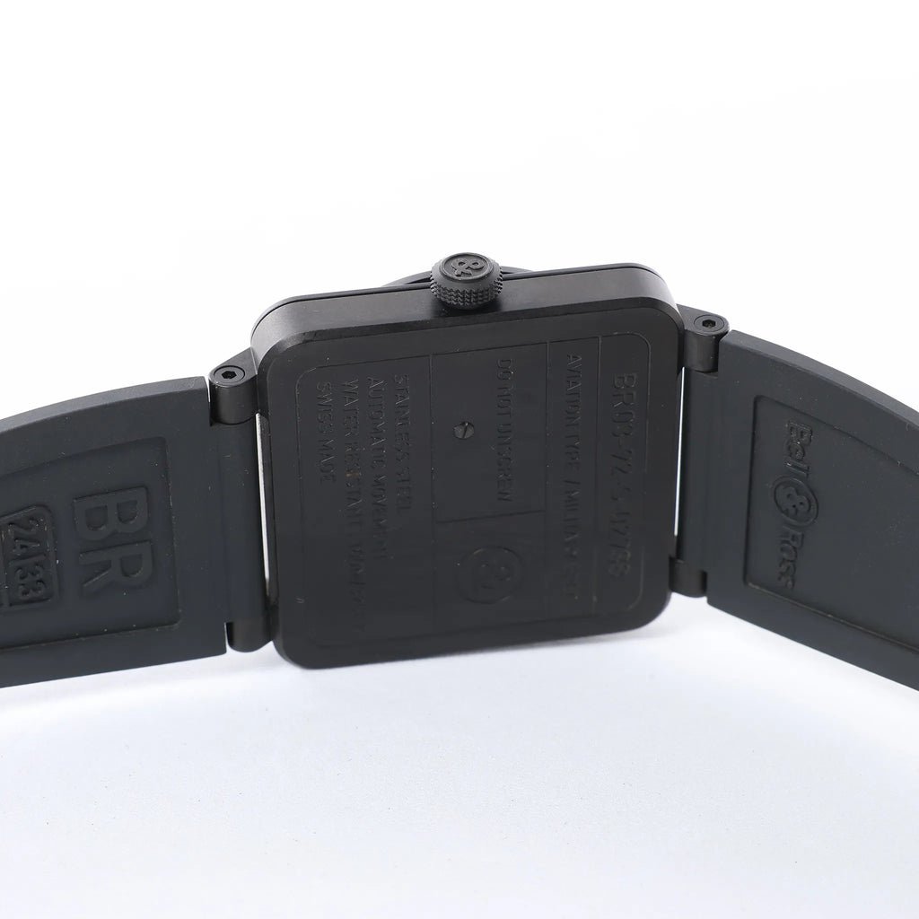 Bell & Ross Phantom BR03-92-S 02938 SS & Rubber AT Watch with Black Dial