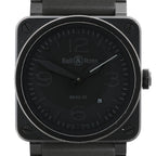 Bell & Ross Phantom BR03-92-S 02938 SS & Rubber AT Watch with Black Dial