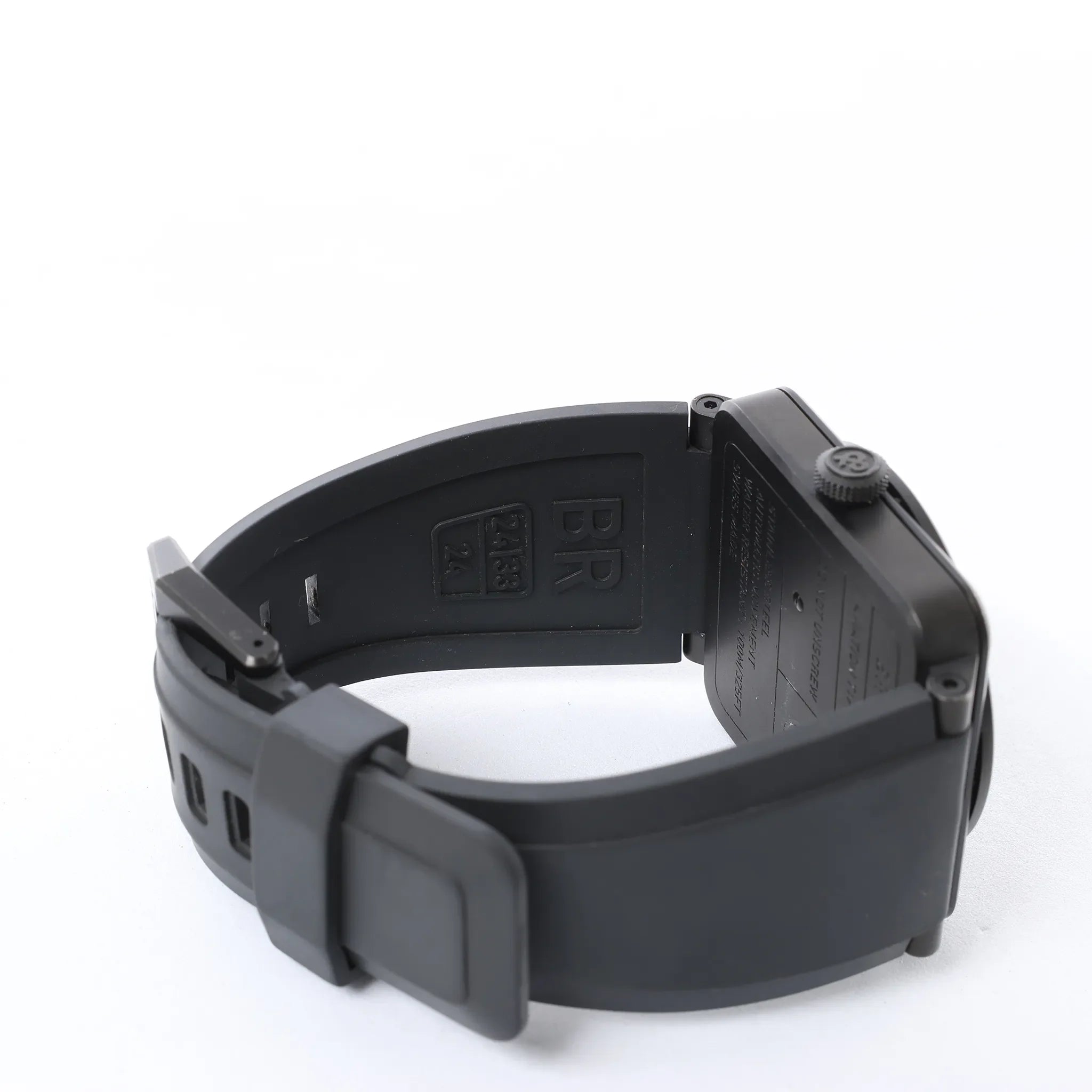 Bell & Ross Phantom BR03-92-S 02938 SS & Rubber AT Watch with Black Dial