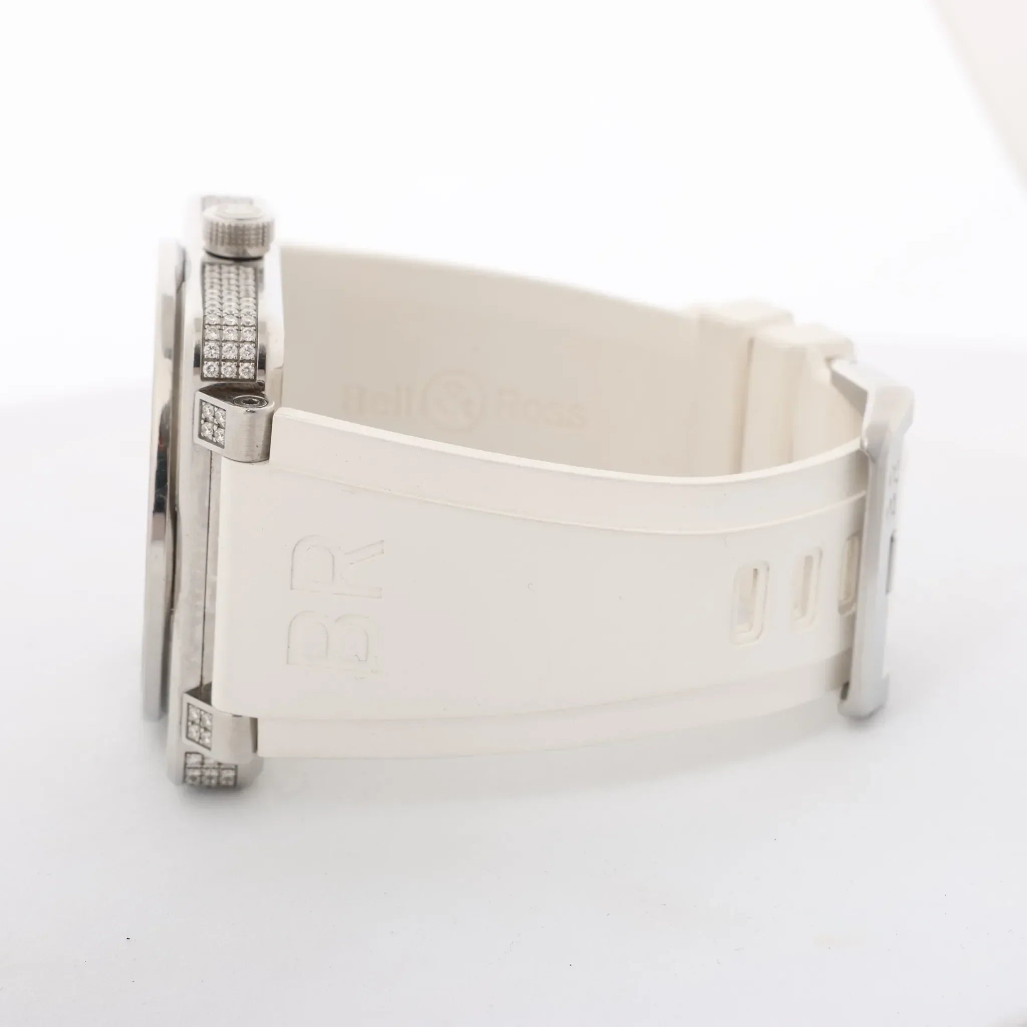 Bell & Ross BR01-97SD 018 SS & Rubber AT Watch with White Shell Dial