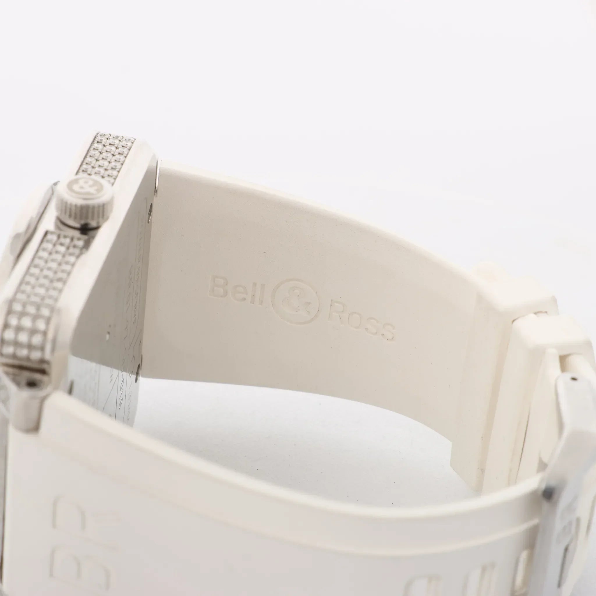 Bell & Ross BR01-97SD 018 SS & Rubber AT Watch with White Shell Dial