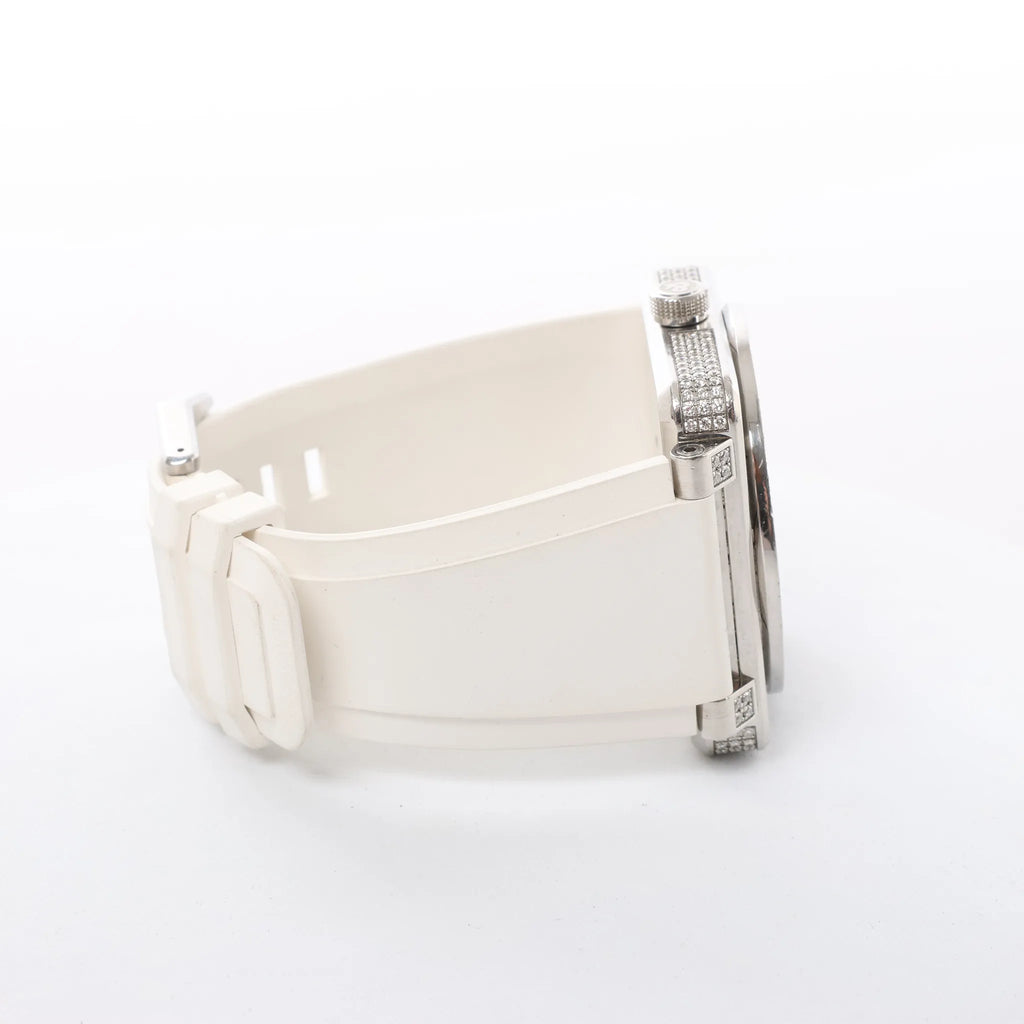 Bell & Ross BR01-97SD 018 SS & Rubber AT Watch with White Shell Dial