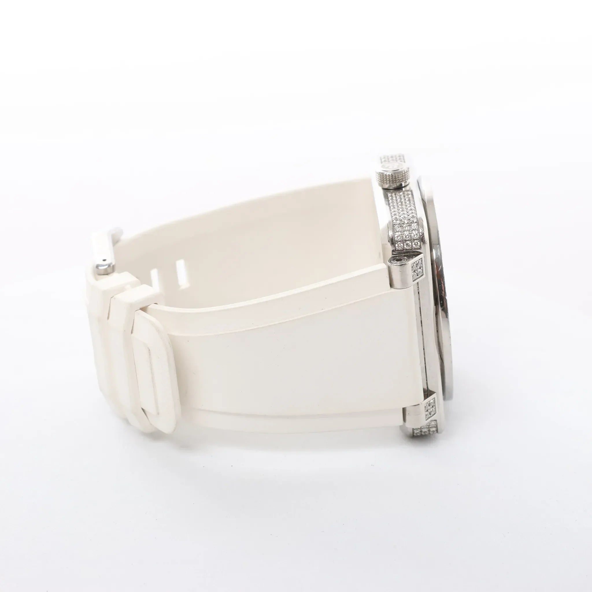 Bell & Ross BR01-97SD 018 SS & Rubber AT Watch with White Shell Dial
