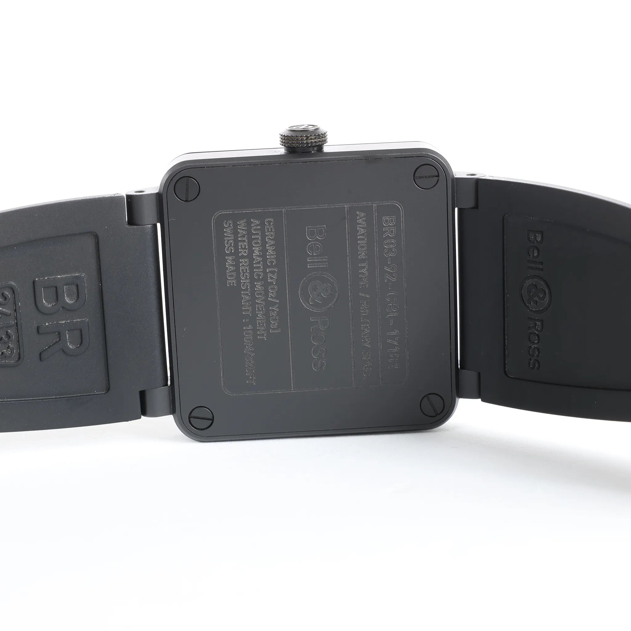 Bell & Ross BR 03-92-CBL Phantom 17101 CE x Rubber AT Watch with Black Dial