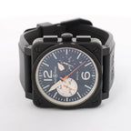 Bell & Ross BR03-94-S 05034 SS & Rubber AT Watch with Black Dial
