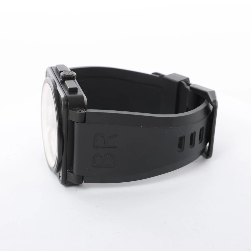 Bell & Ross BR03-94-S 05034 SS & Rubber AT Watch with Black Dial