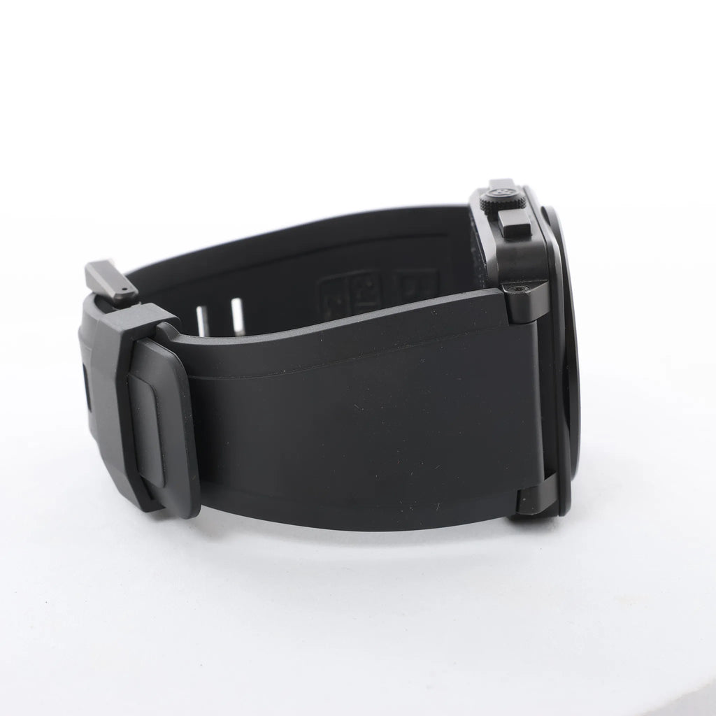 Bell & Ross BR03-94-S 05034 SS & Rubber AT Watch with Black Dial