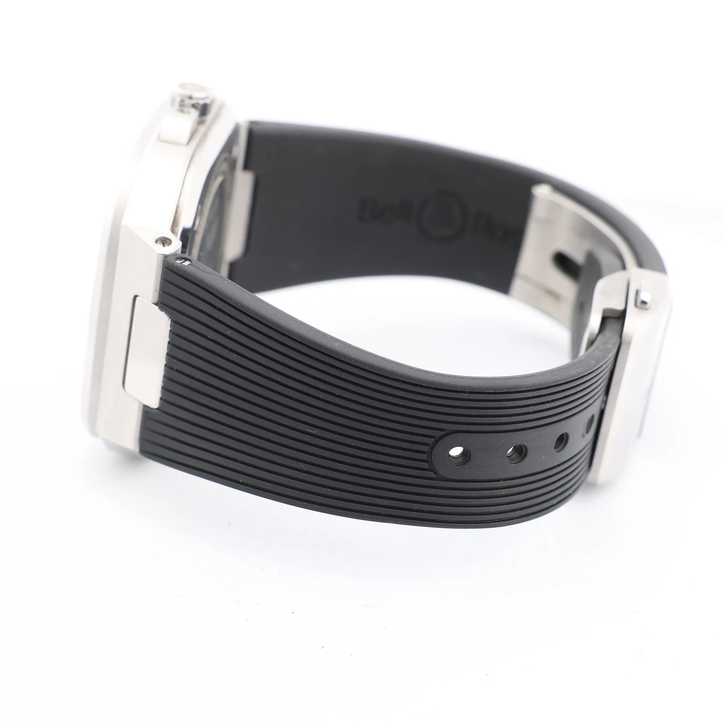 Bell &amp; Ross BR05 1103150 BR05A Edelstahl &amp; Kautschuk AT Schwarzes Zifferblatt Uhr