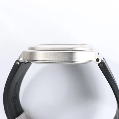 Bell &amp; Ross BR05 1103150 BR05A Edelstahl &amp; Kautschuk AT Schwarzes Zifferblatt Uhr