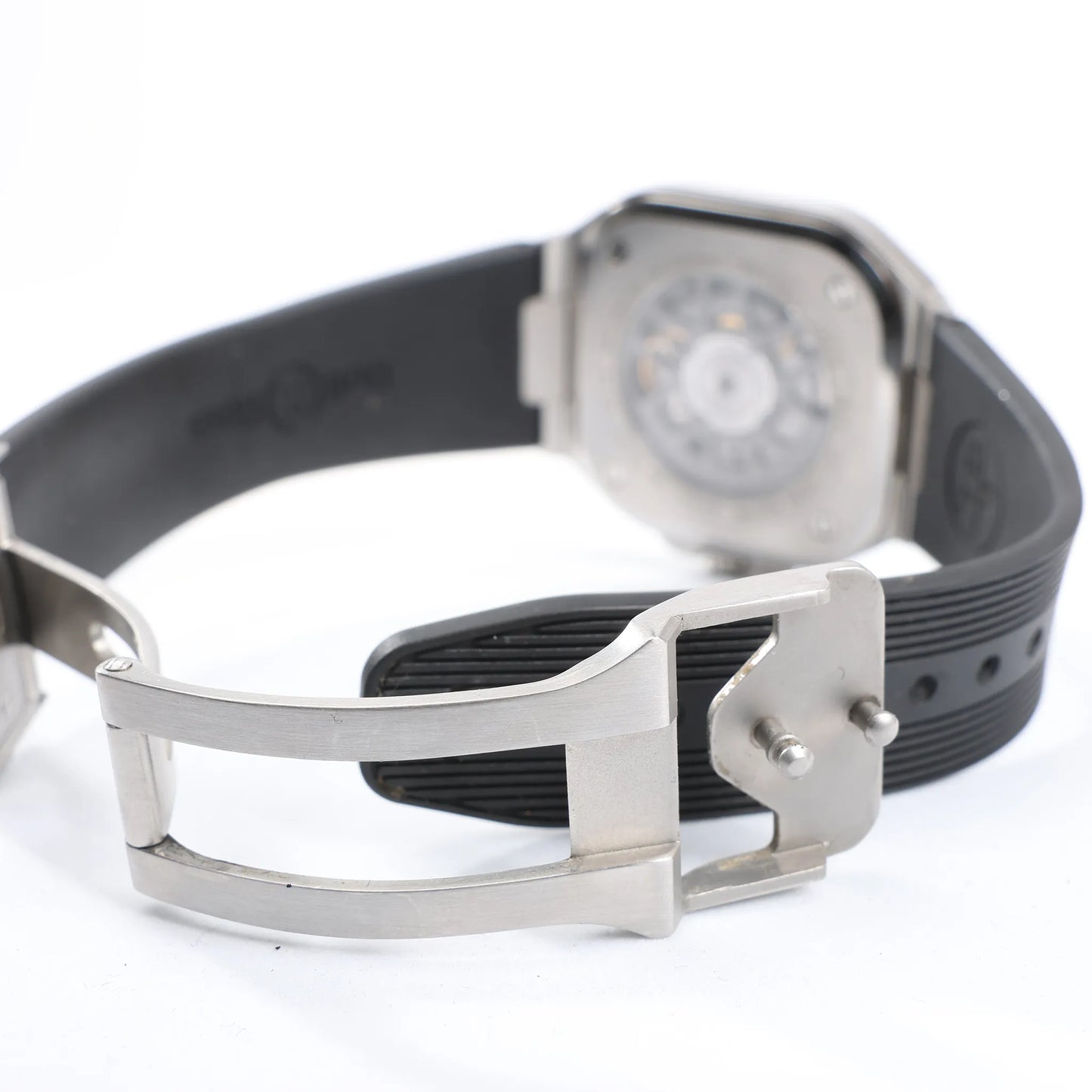 Bell &amp; Ross BR05 1103150 BR05A Edelstahl &amp; Kautschuk AT Schwarzes Zifferblatt Uhr