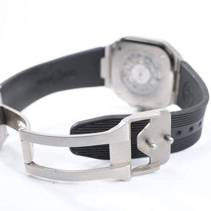Bell &amp; Ross BR05 1103150 BR05A Edelstahl &amp; Kautschuk AT Schwarzes Zifferblatt Uhr