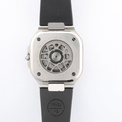 Bell &amp; Ross BR05 1103150 BR05A Edelstahl &amp; Kautschuk AT Schwarzes Zifferblatt Uhr