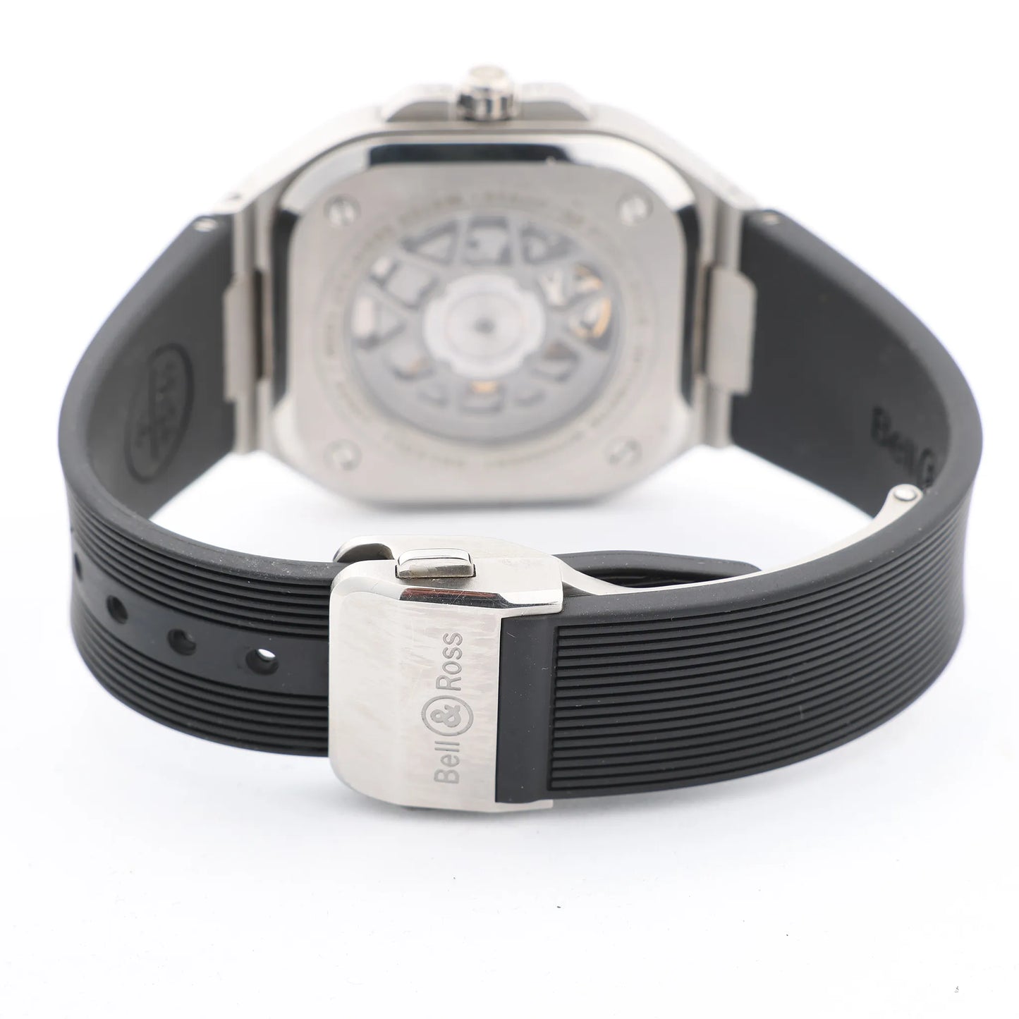 Bell &amp; Ross BR05 1103150 BR05A Edelstahl &amp; Kautschuk AT Schwarzes Zifferblatt Uhr