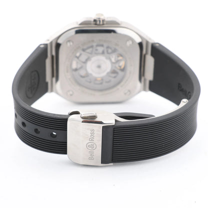 Bell &amp; Ross BR05 1103150 BR05A Edelstahl &amp; Kautschuk AT Schwarzes Zifferblatt Uhr