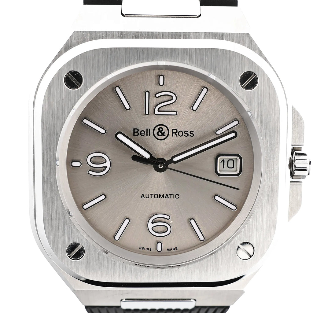 Bell & Ross BR05 BR05A-GR-ST/SRB 1107124 SS & Rubber AT Gray-Face Watch